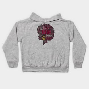 Black Teacher Words in Afro Kids Hoodie